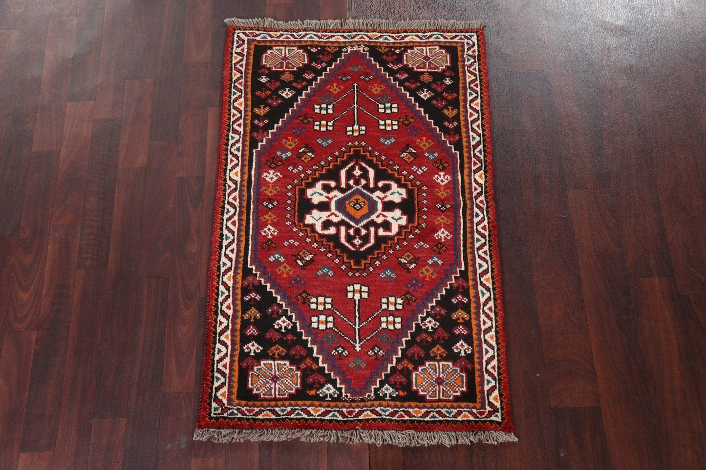 Wool Red Shiraz Persian Handmade Rug 3x4