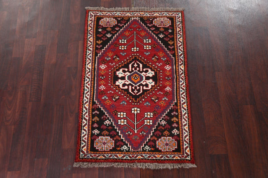 Wool Red Shiraz Persian Handmade Rug 3x4