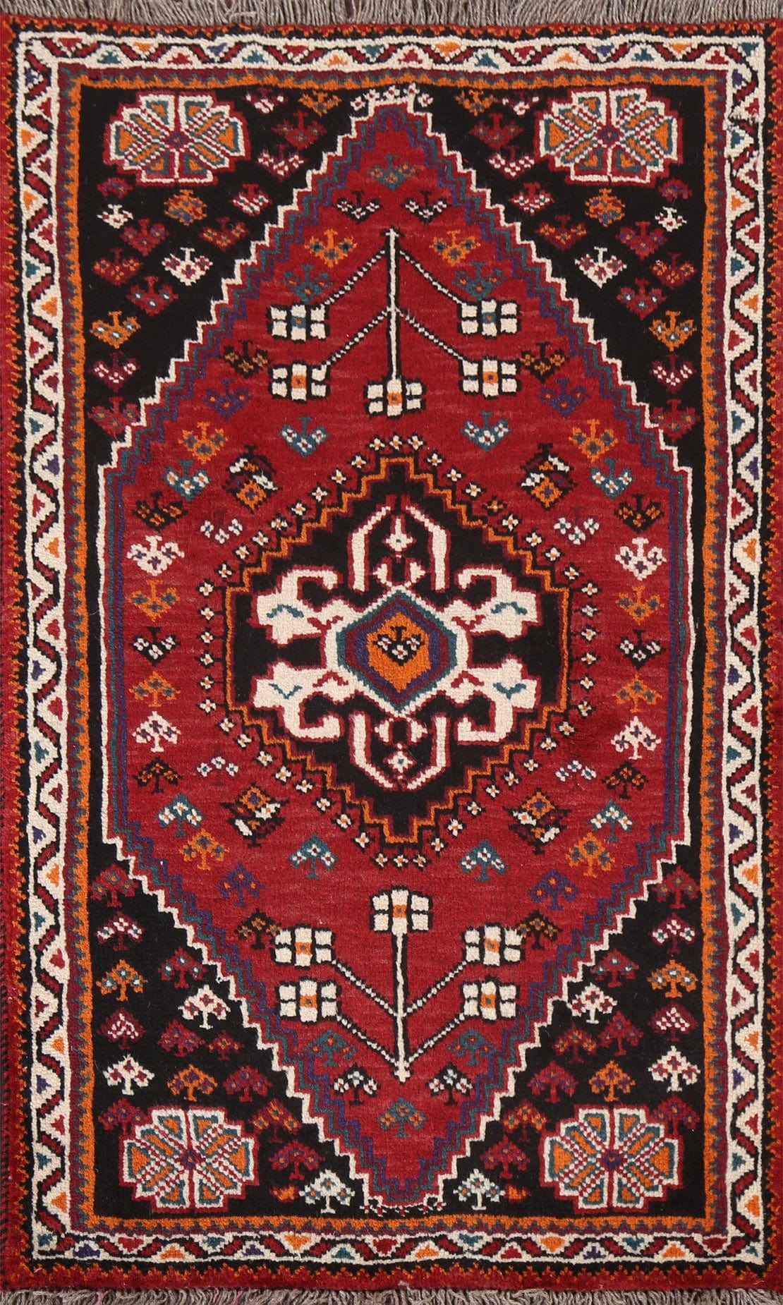 Wool Red Shiraz Persian Handmade Rug 3x4