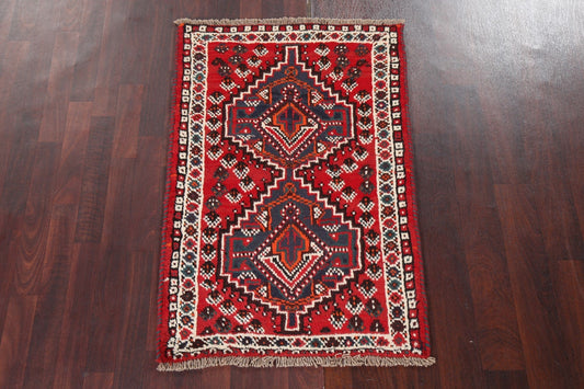 Geometric Shiraz Persian Handmade Rug 3x4