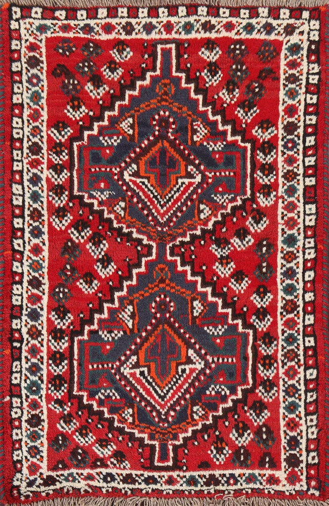 Geometric Shiraz Persian Handmade Rug 3x4