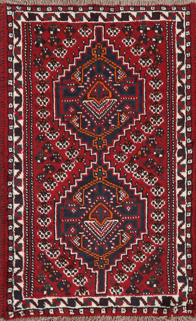 Geometric Shiraz Persian Handmade Rug 2x4