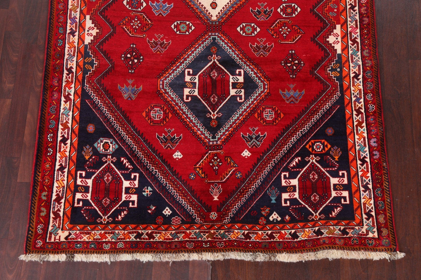 Vintage Wool Shiraz Persian Area Rug 6x10