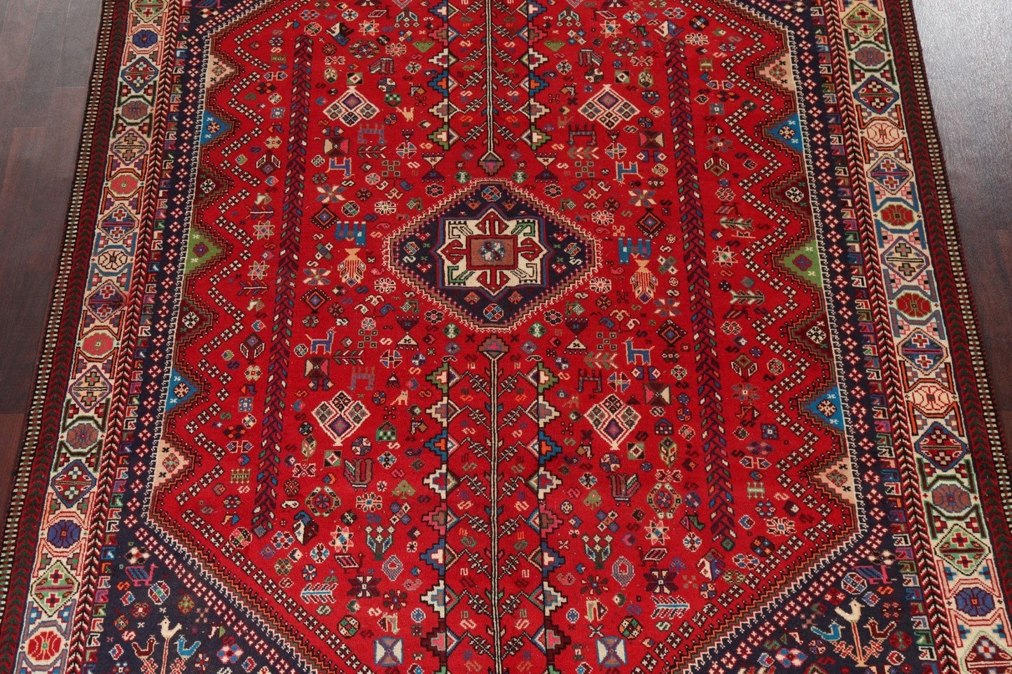 Vegetable Dye Shiraz Kashkoli Persian Area Rug 8x11