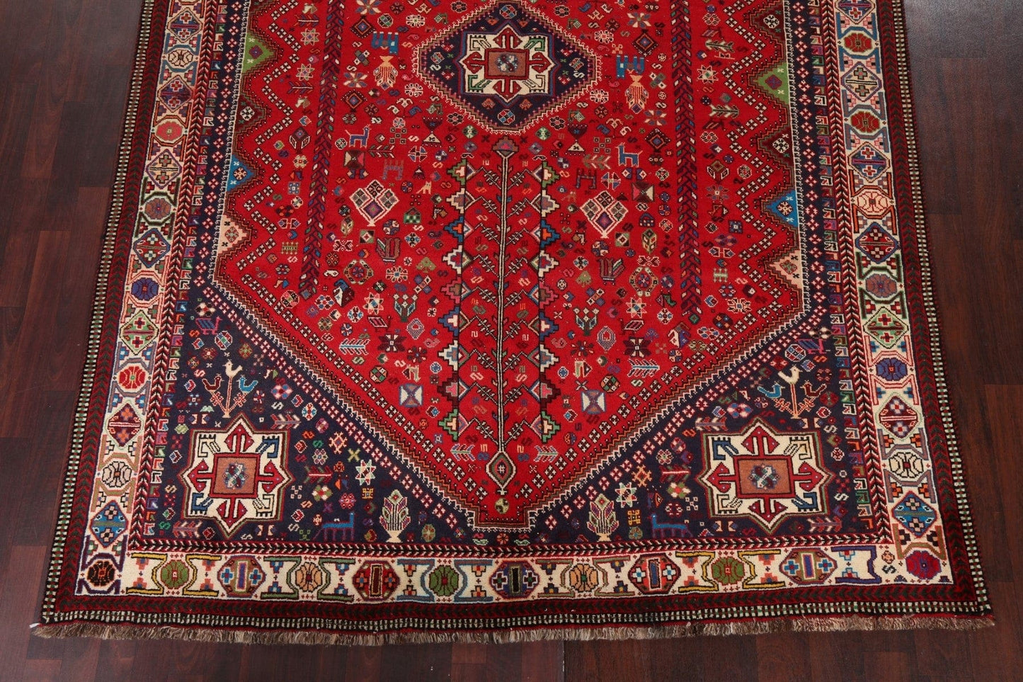 Vegetable Dye Shiraz Kashkoli Persian Area Rug 8x11