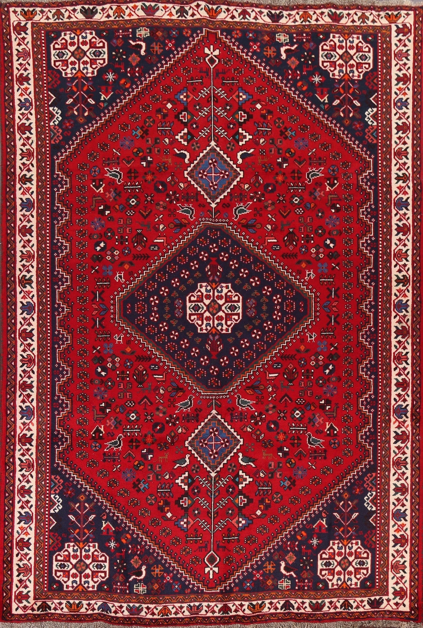 Tribal Wool Abadeh Persian Area Rug 7x10