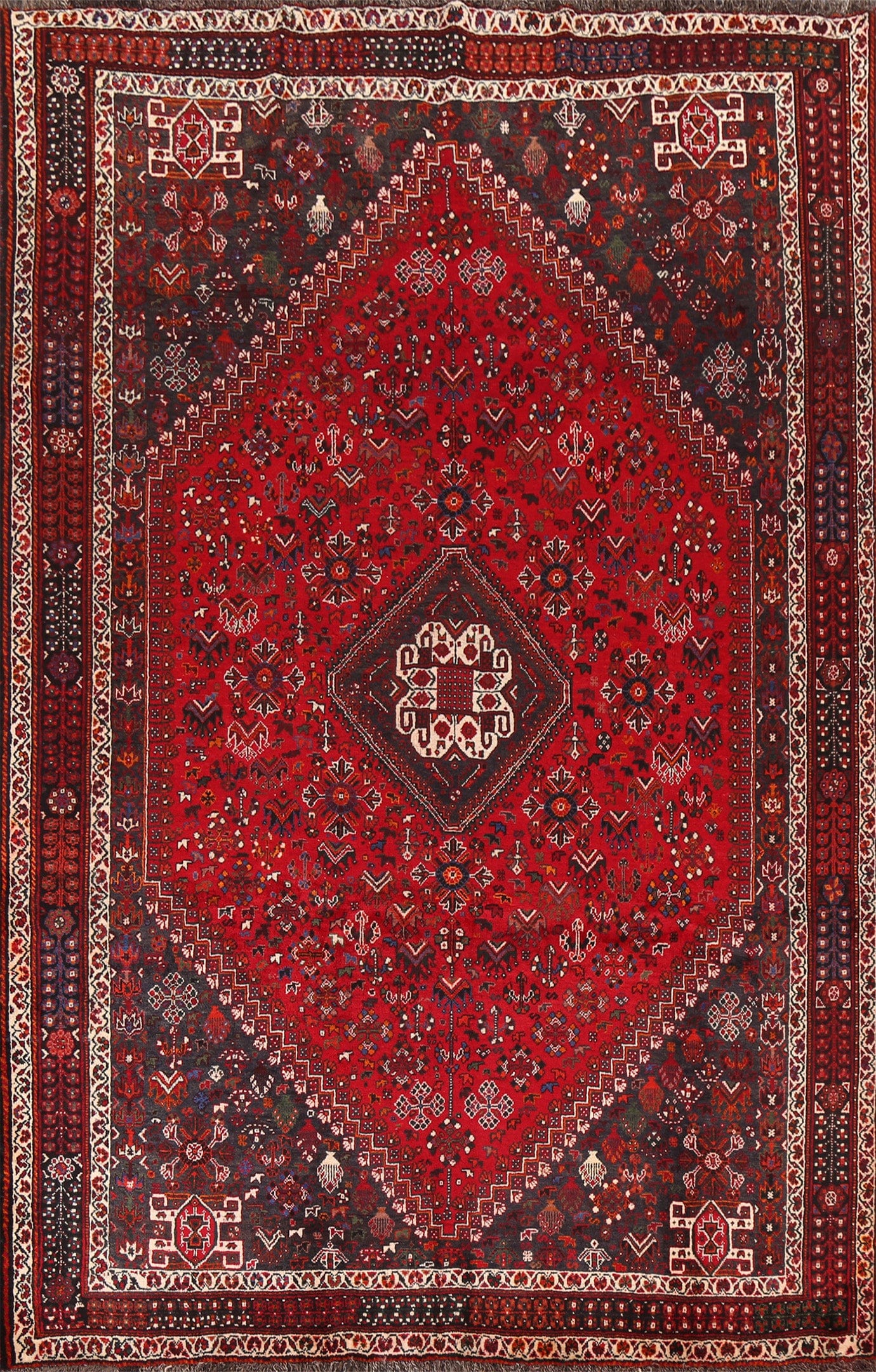 Tribal Geometric Shiraz Persian Area Rug 7x10