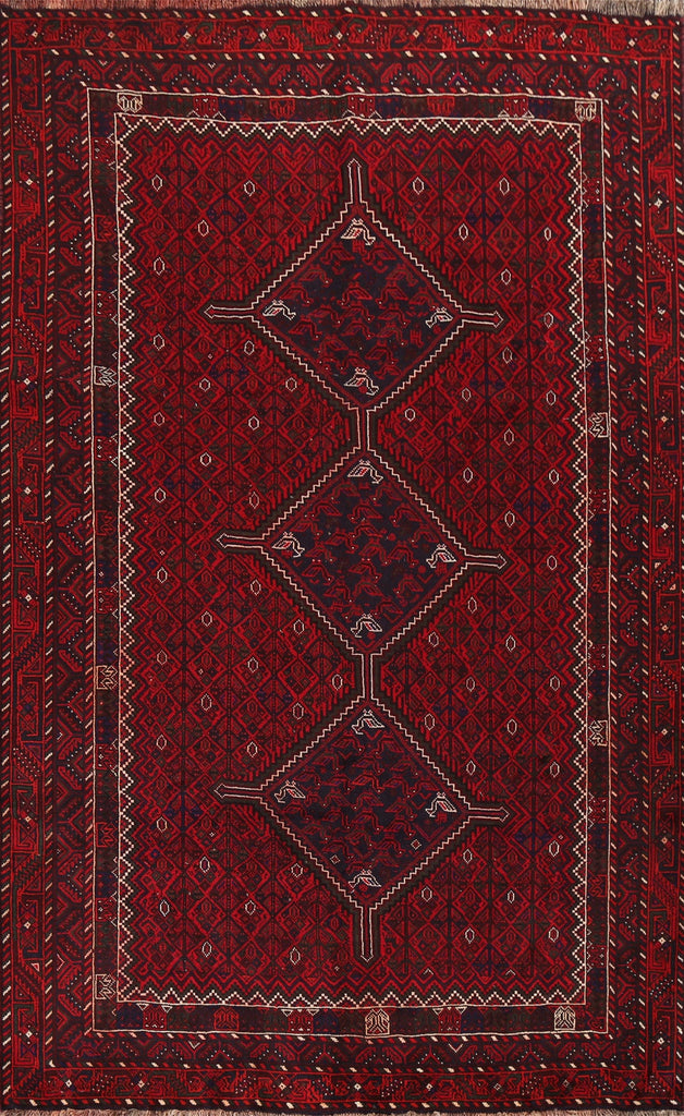 Vintage Wool Shiraz Persian Area Rug 7x10