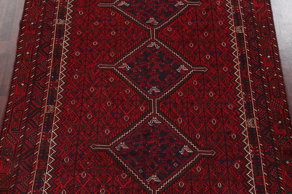 Vintage Wool Shiraz Persian Area Rug 7x10