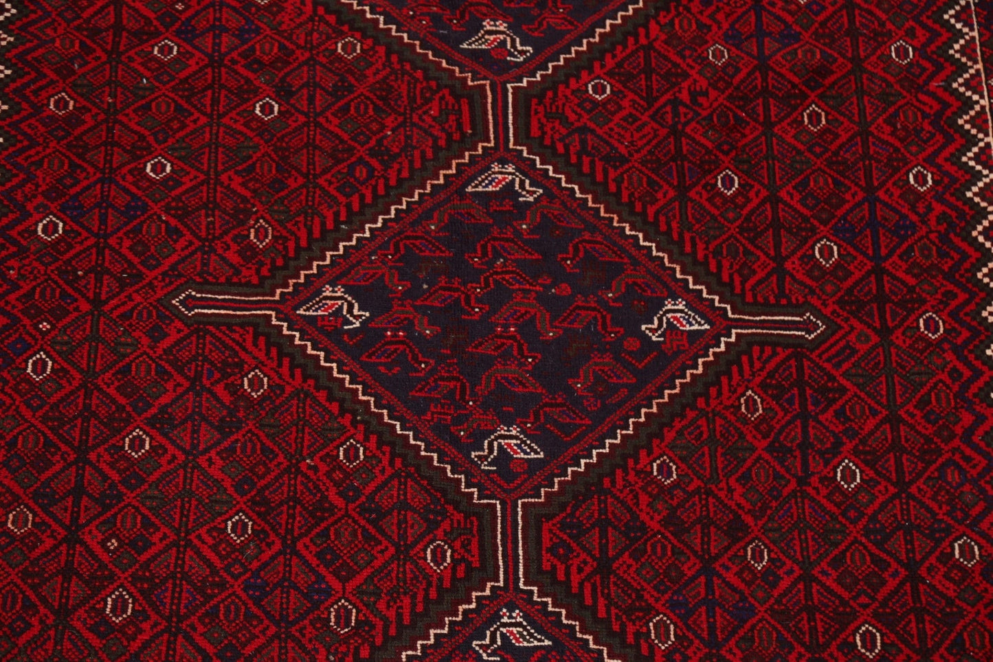 Vintage Wool Shiraz Persian Area Rug 7x10