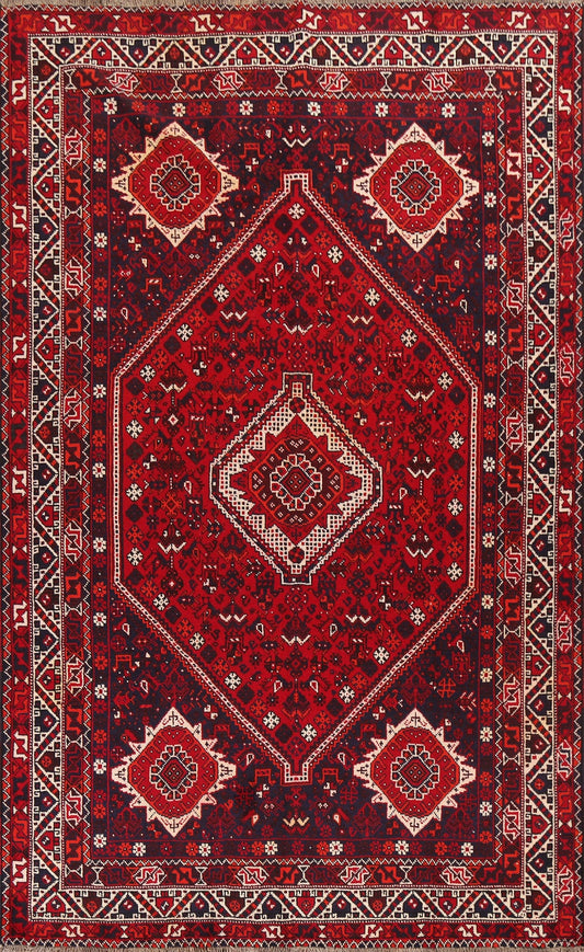 Vintage Wool Shiraz Persian Area Rug 7x10