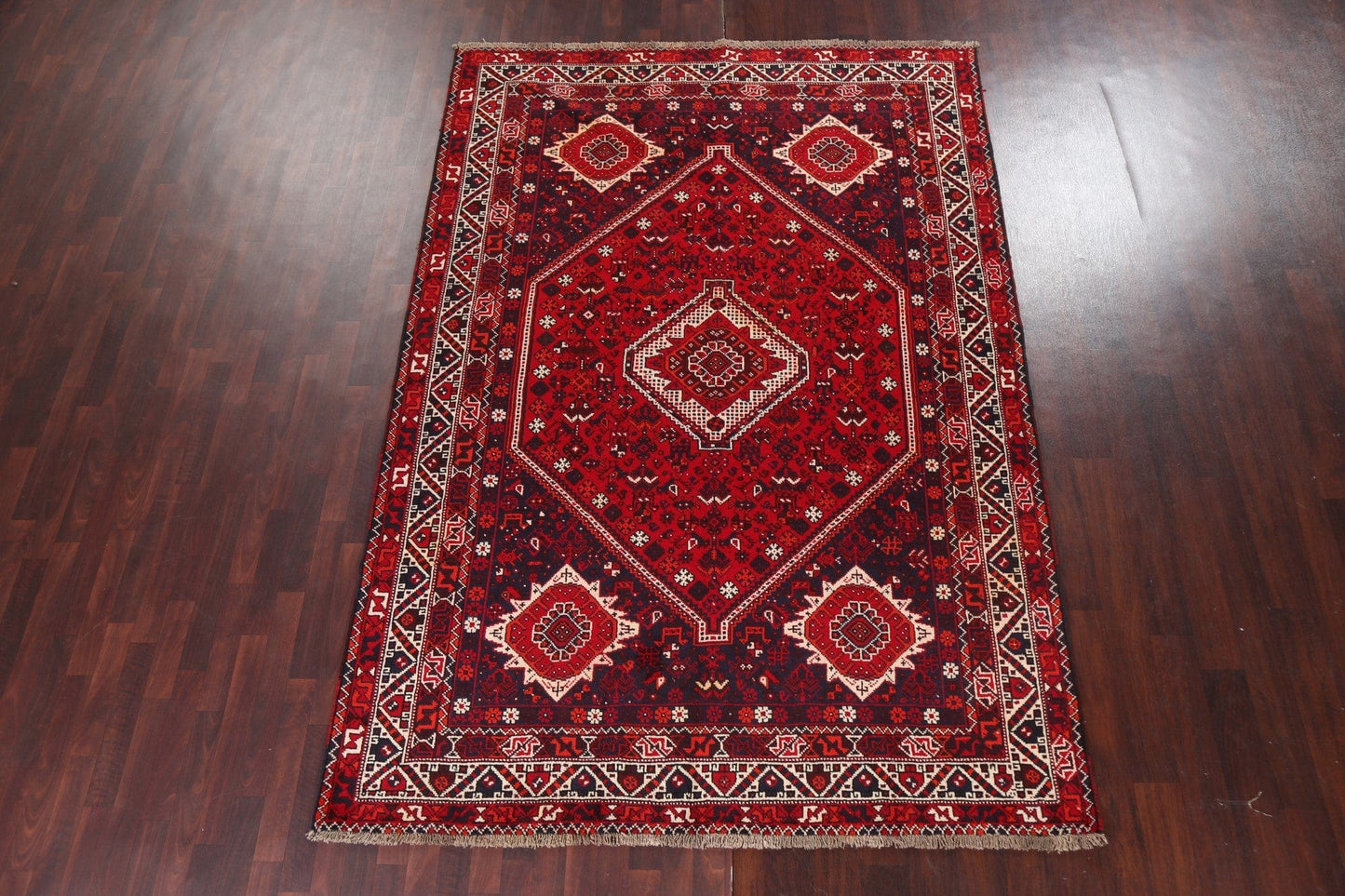 Vintage Wool Shiraz Persian Area Rug 7x10