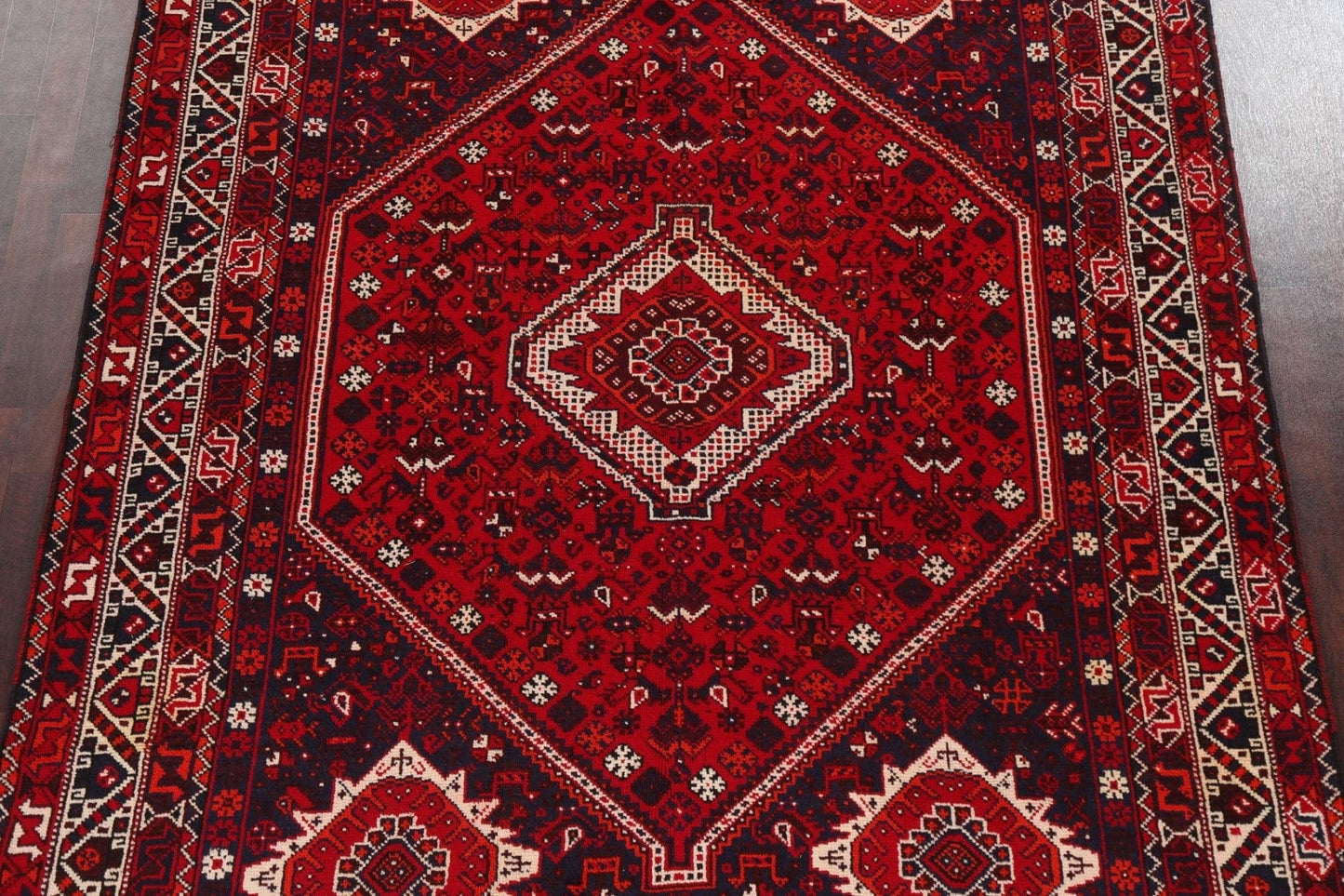 Vintage Wool Shiraz Persian Area Rug 7x10