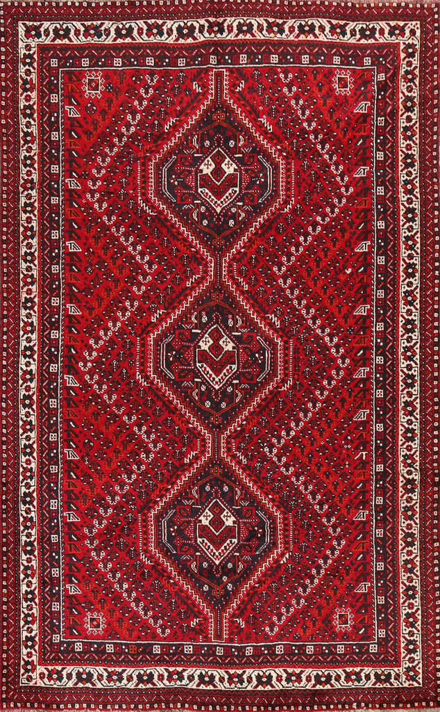 Vintage Handmade Shiraz Persian Area Rug 7x10