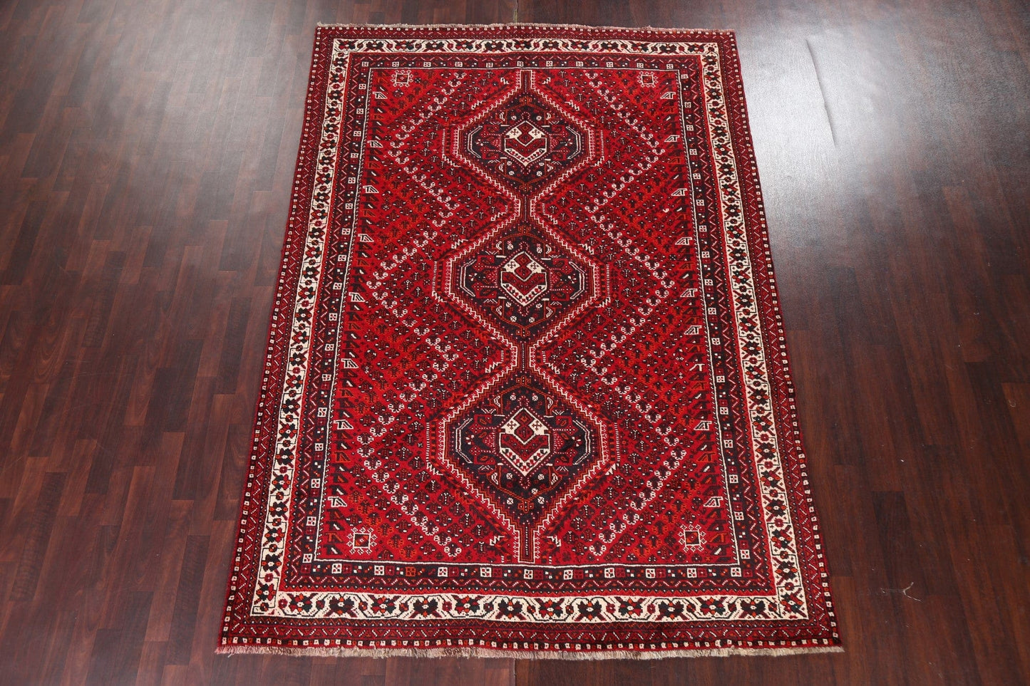 Vintage Handmade Shiraz Persian Area Rug 7x10