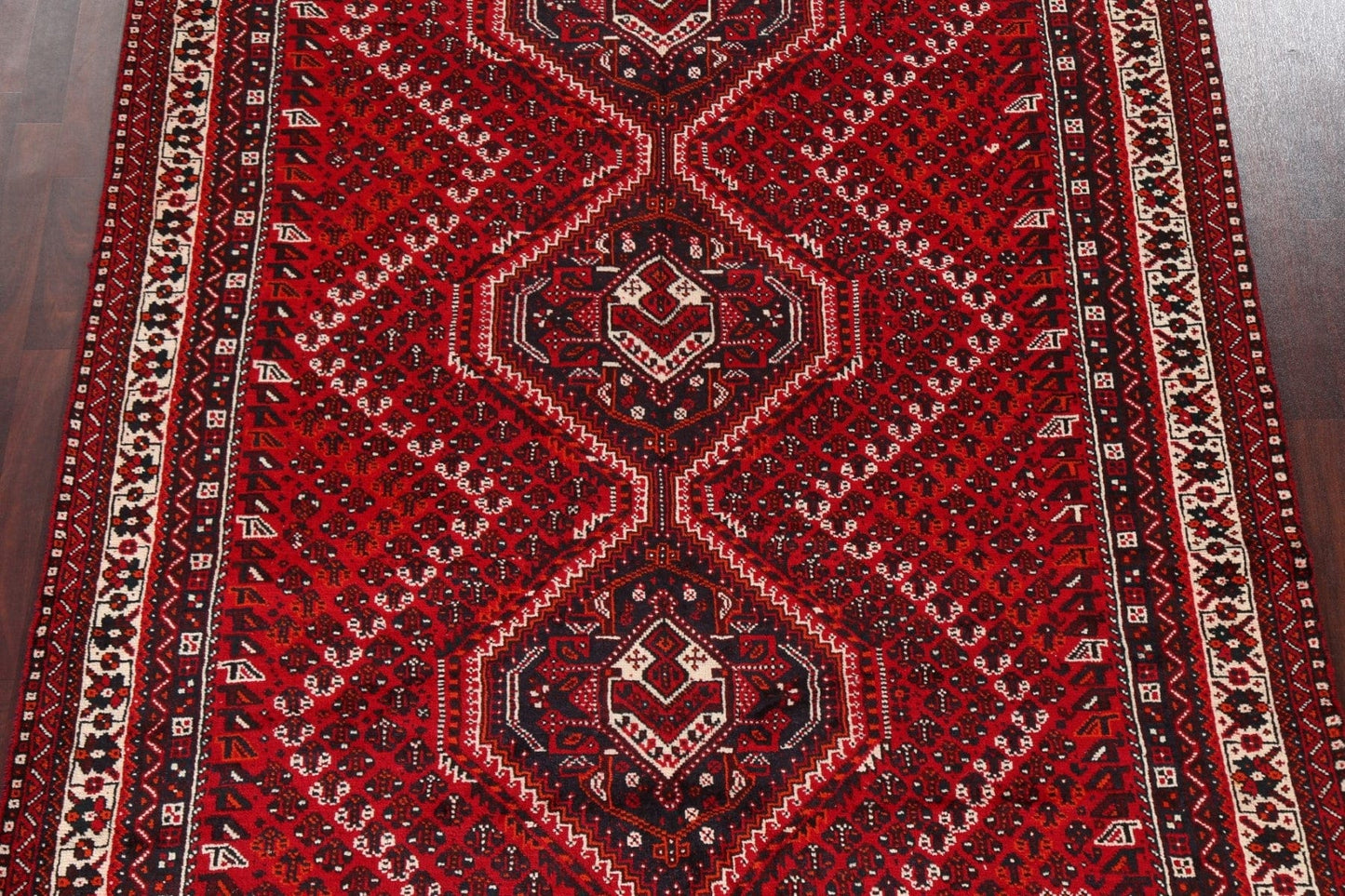 Vintage Handmade Shiraz Persian Area Rug 7x10