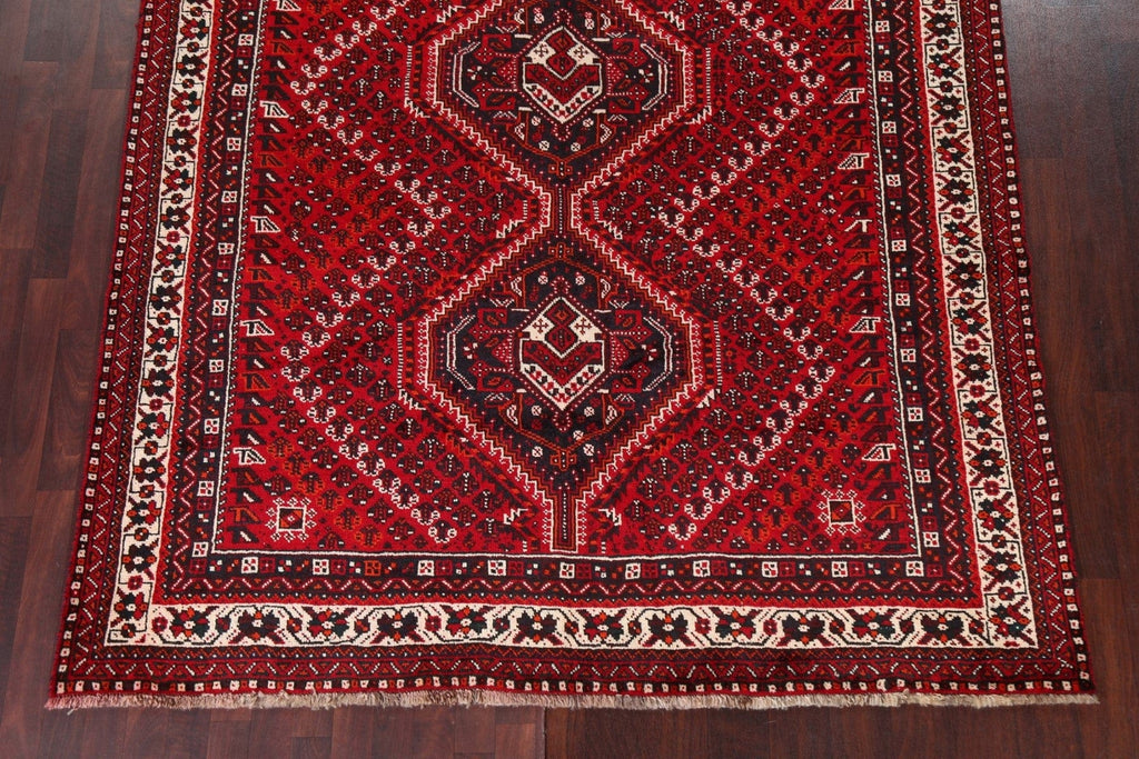 Vintage Handmade Shiraz Persian Area Rug 7x10