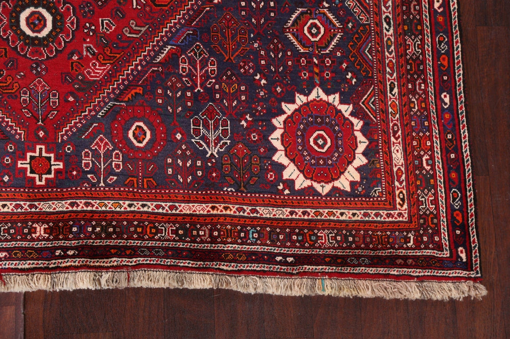 Vintage Tribal Red Shiraz Persian Area Rug 7x11