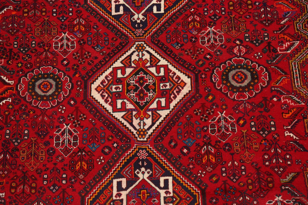 Vintage Tribal Shiraz Persian Area Rug 7x11