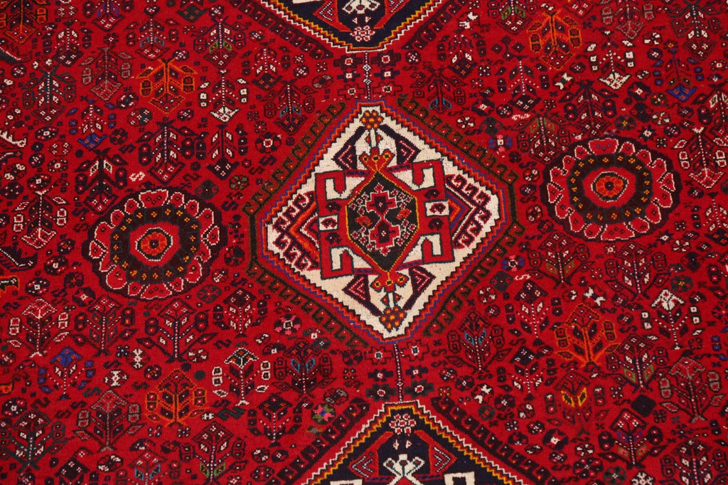 Vintage Red Shiraz Persian Area Rug 7x11