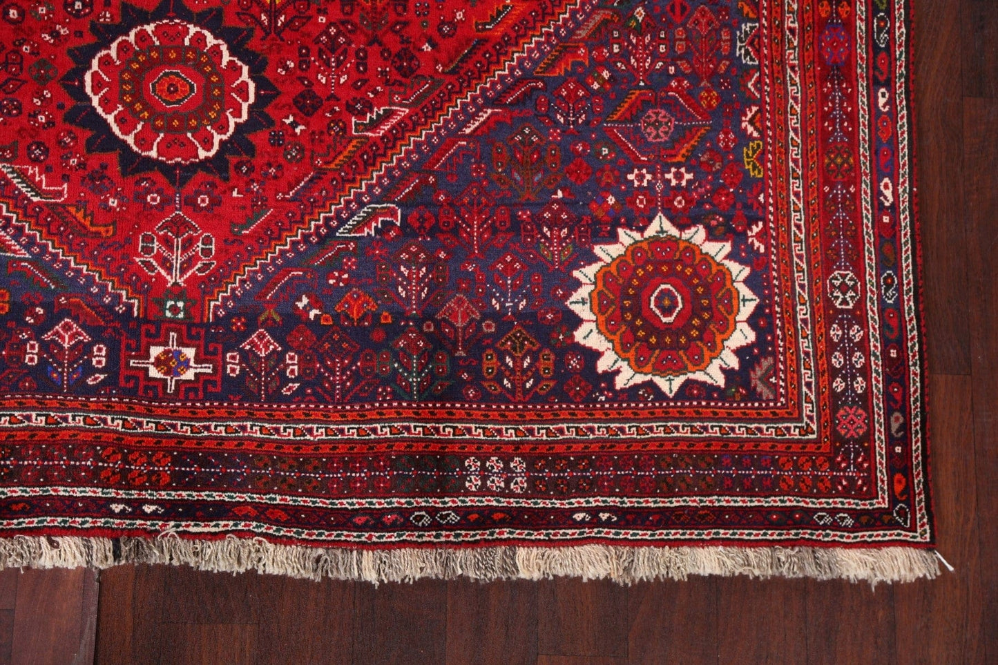 Vintage Red Shiraz Persian Area Rug 7x11