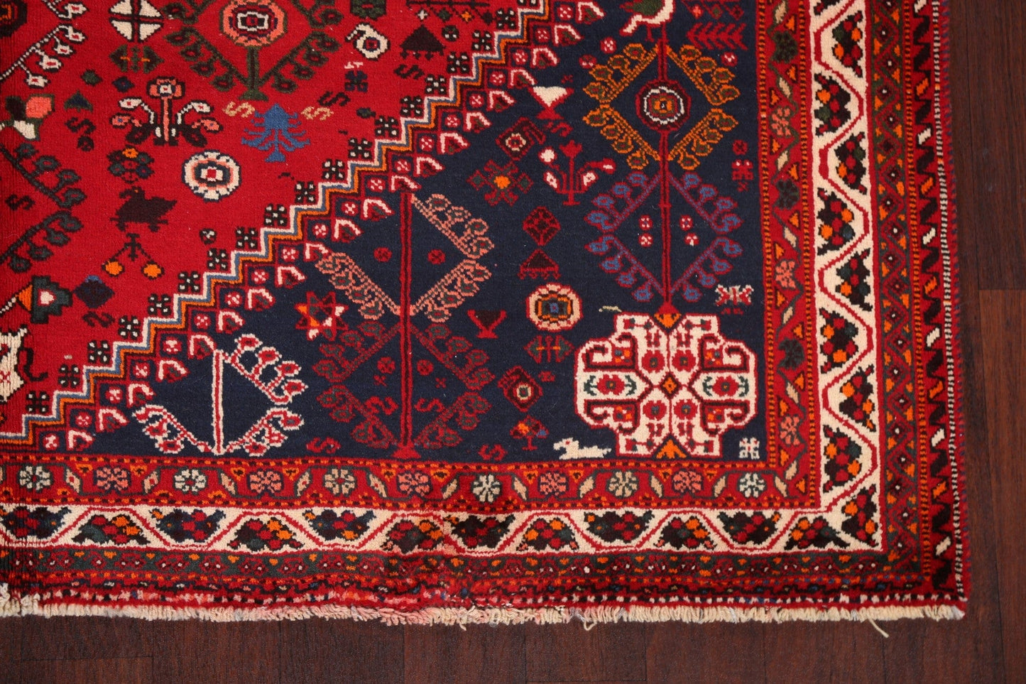 Tribal Wool Red Abadeh Persian Area Rug 7x10