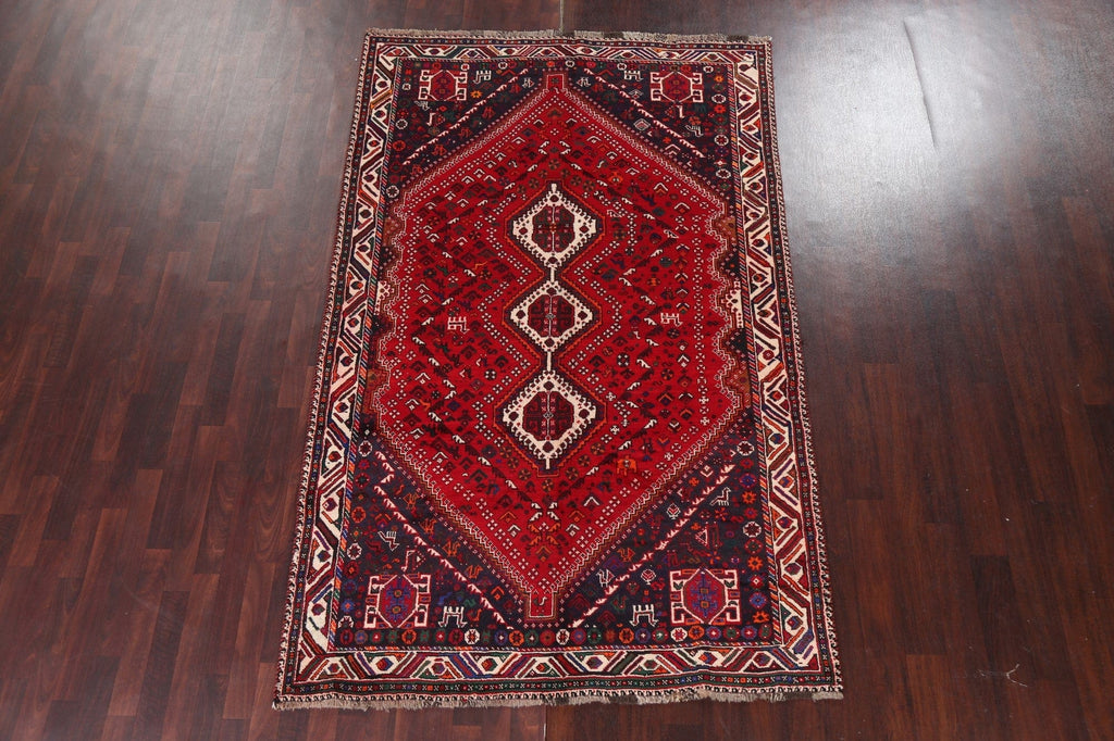 Tribal Red Shiraz Persian Area Rug 6x9