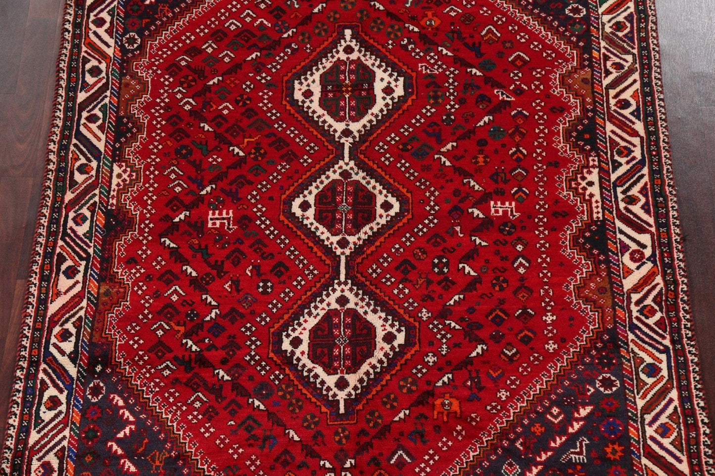 Tribal Red Shiraz Persian Area Rug 6x9