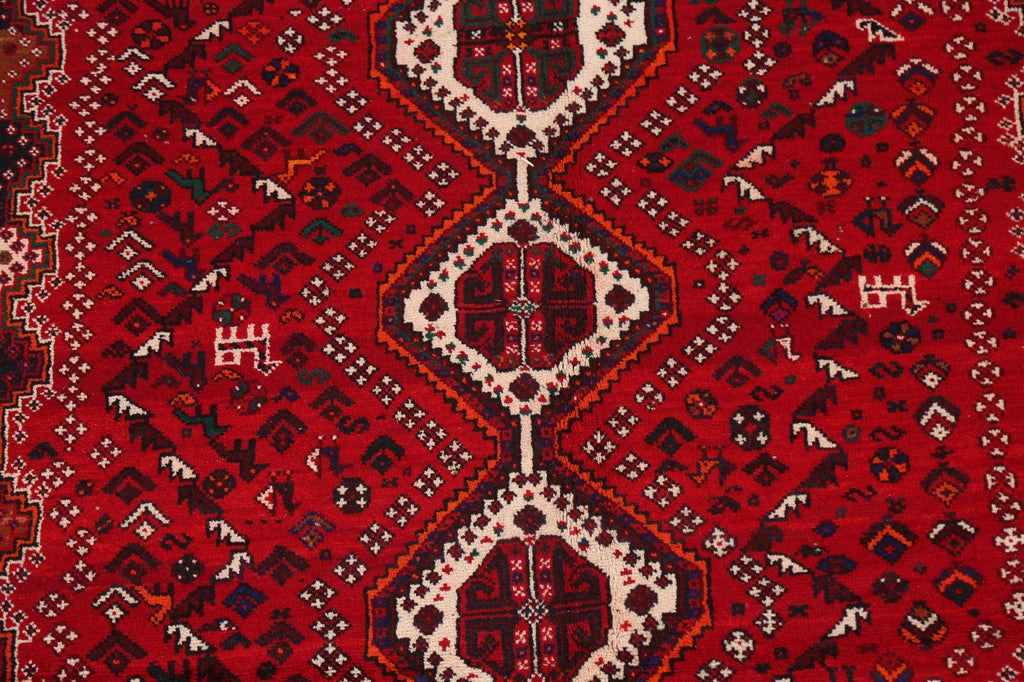 Tribal Red Shiraz Persian Area Rug 6x9