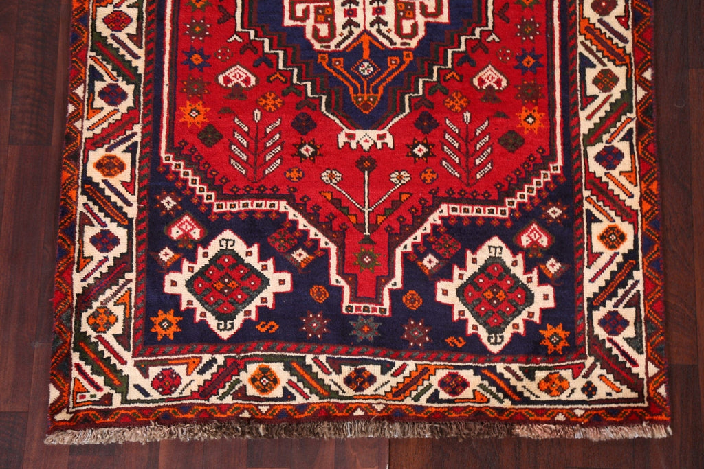 Geometric Wool Shiraz Persian Area Rug 4x6