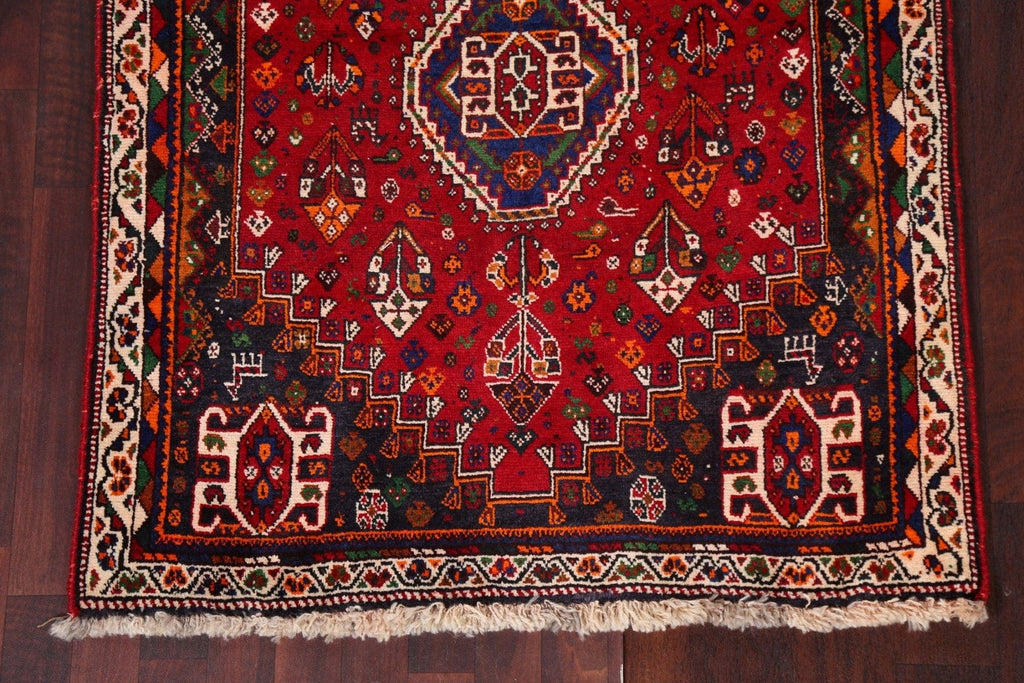 Tribal Geometric Abadeh Nafari Persian Area Rug 4x7