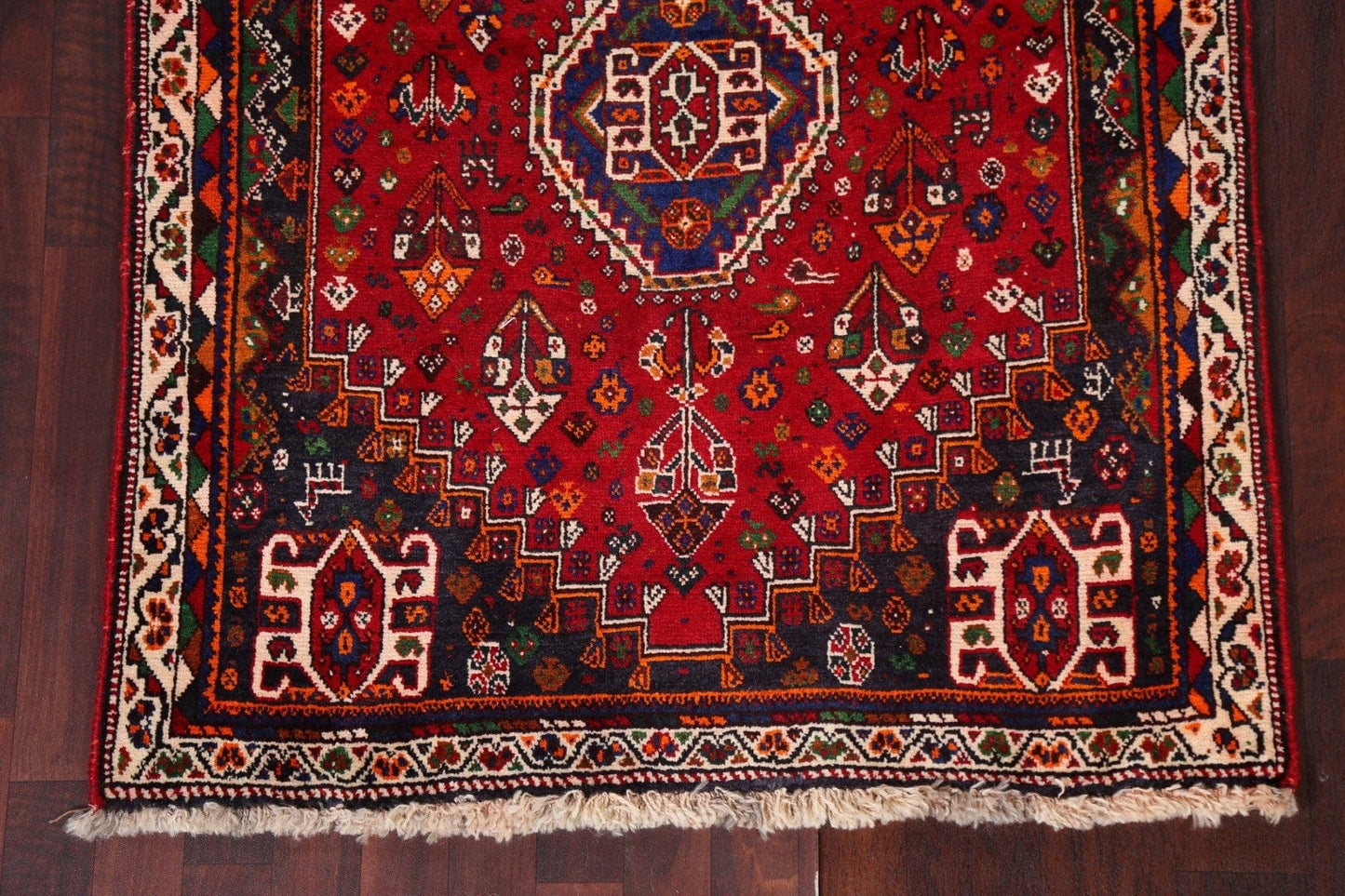 Tribal Geometric Abadeh Nafari Persian Area Rug 4x7