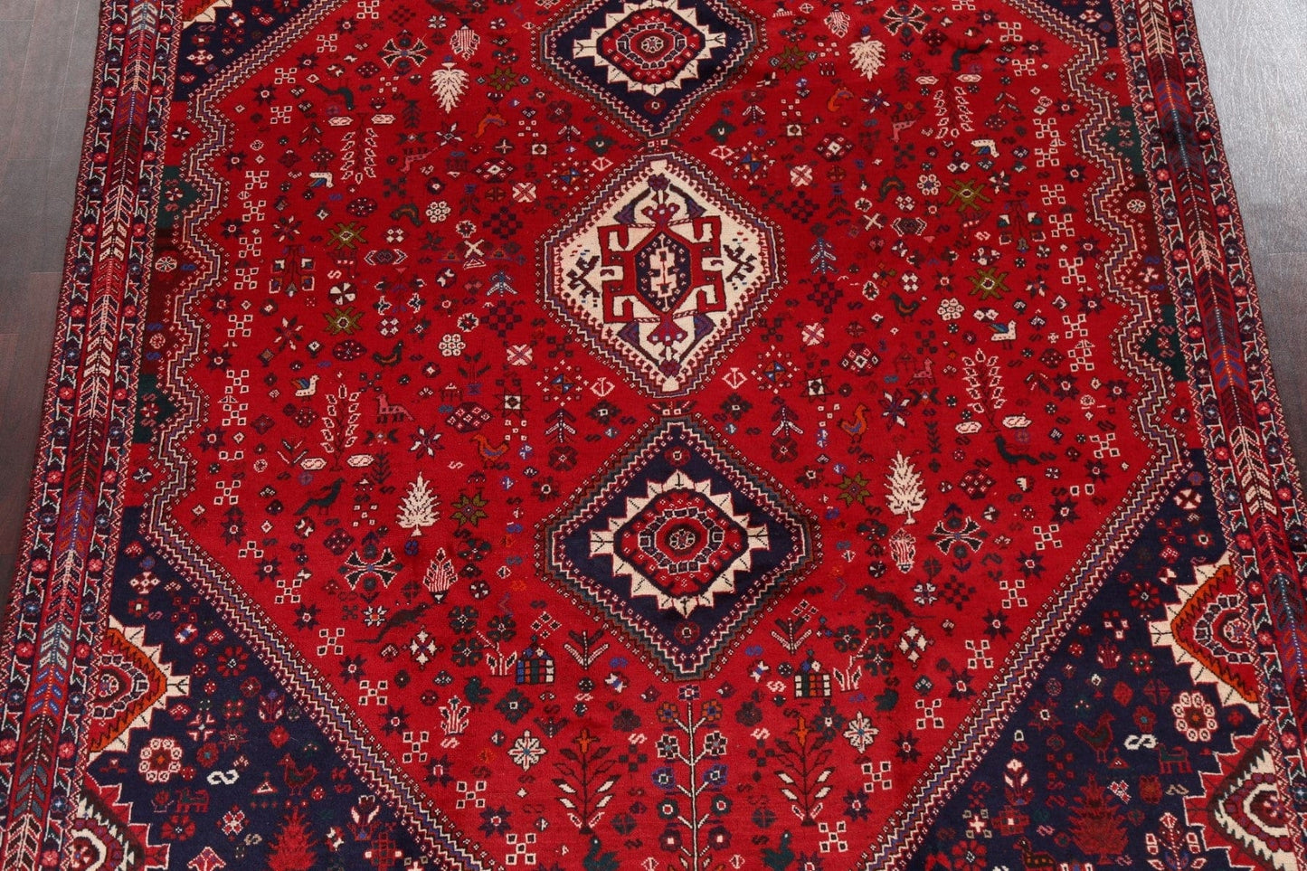 Tribal Geometric Abadeh Persian Area Rug 7x11