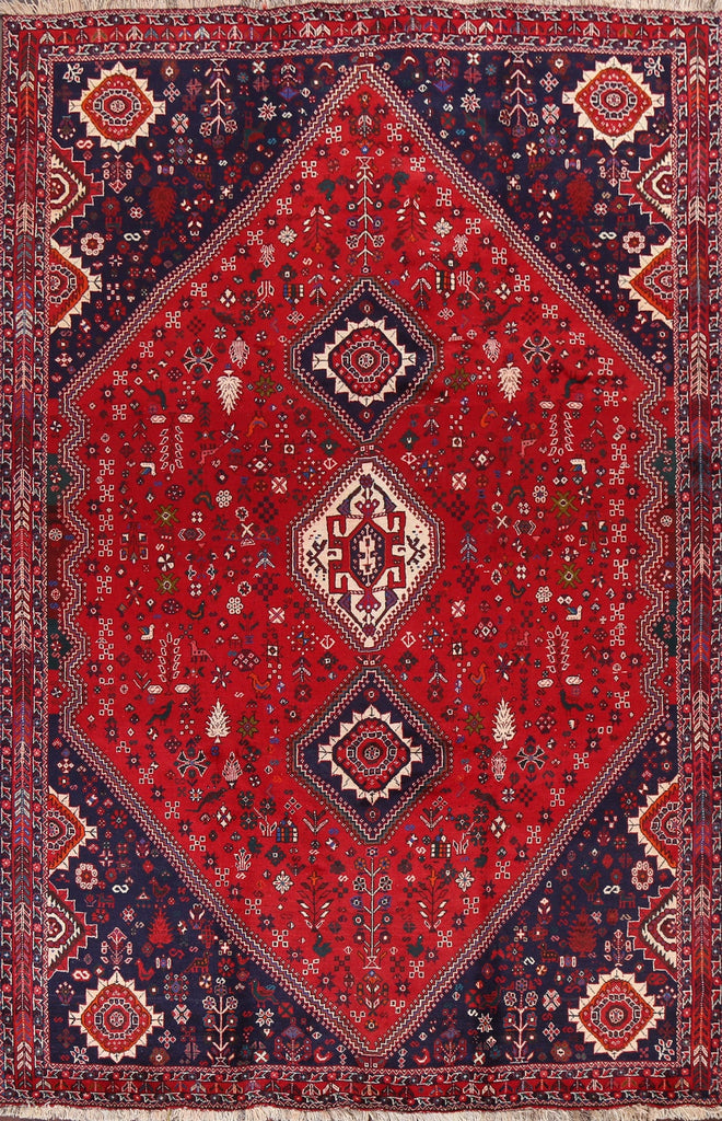 Tribal Geometric Abadeh Persian Area Rug 7x11