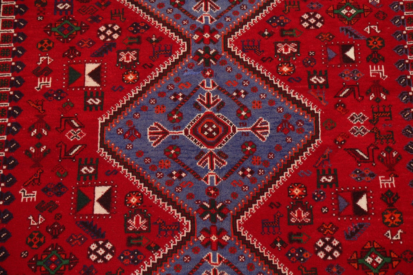 Tribal Wool Red Shiraz Persian Area Rug 7x11