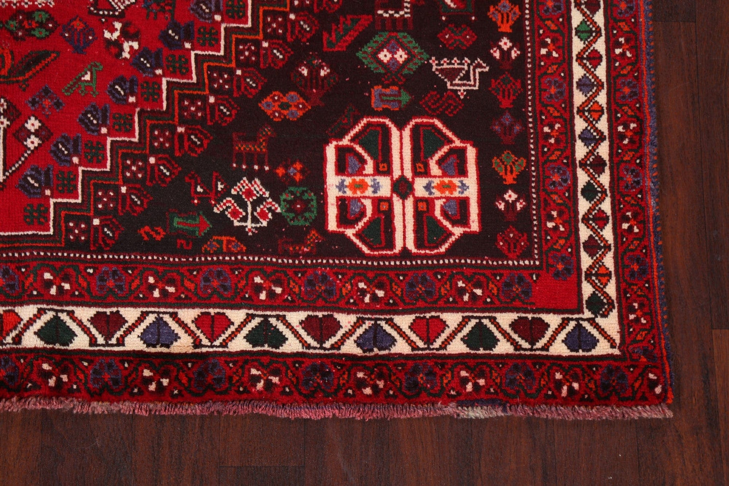 Tribal Wool Red Shiraz Persian Area Rug 7x11