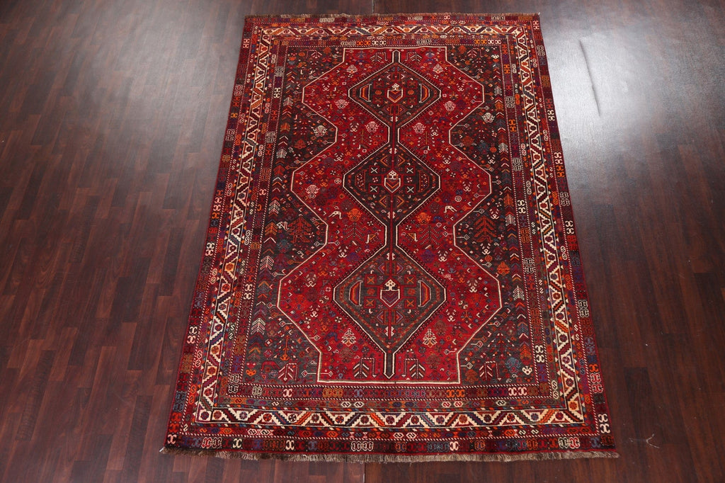 Tribal Vintage Shiraz Persian Area Rug 7x10