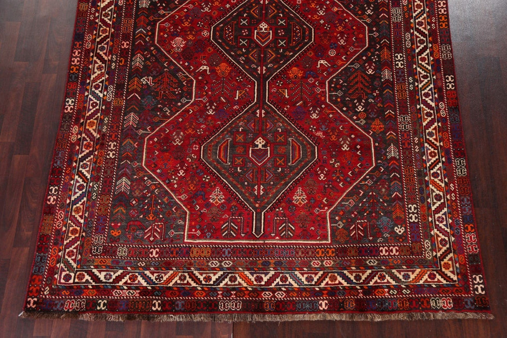 Tribal Vintage Shiraz Persian Area Rug 7x10