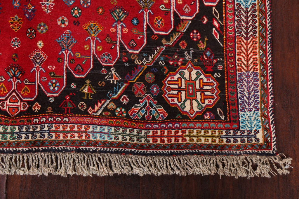 Vegetable Dye Red Shiraz Kashkoli Persian Area Rug 6x10