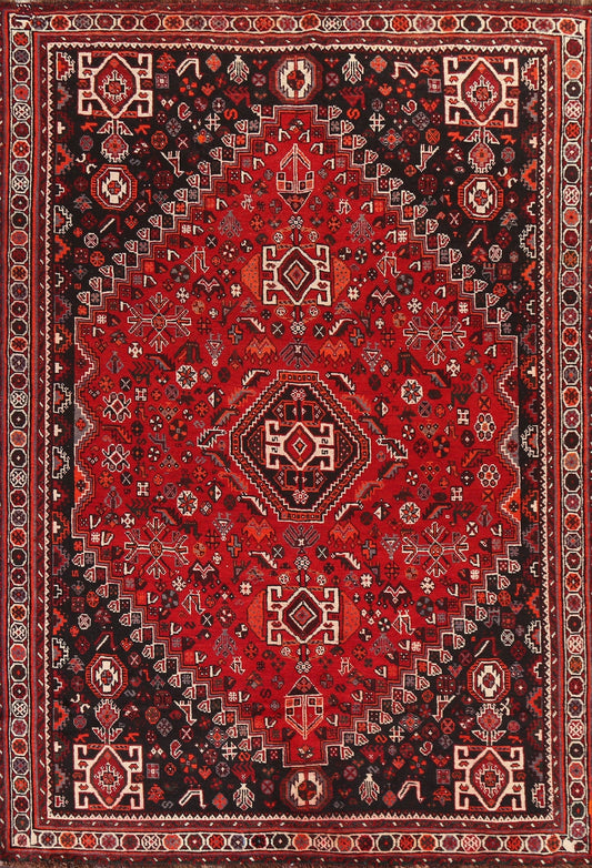 Tribal Wool Shiraz Persian Area Rug 7x10