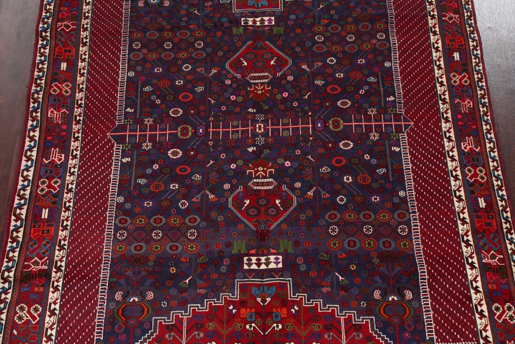 Navy Blue Tribal Kashkoli Persian Area Rug 7x9