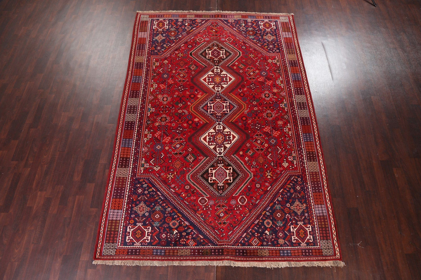 Tribal Geometric Shiraz Kashkoli Persian Area Rug 8x11