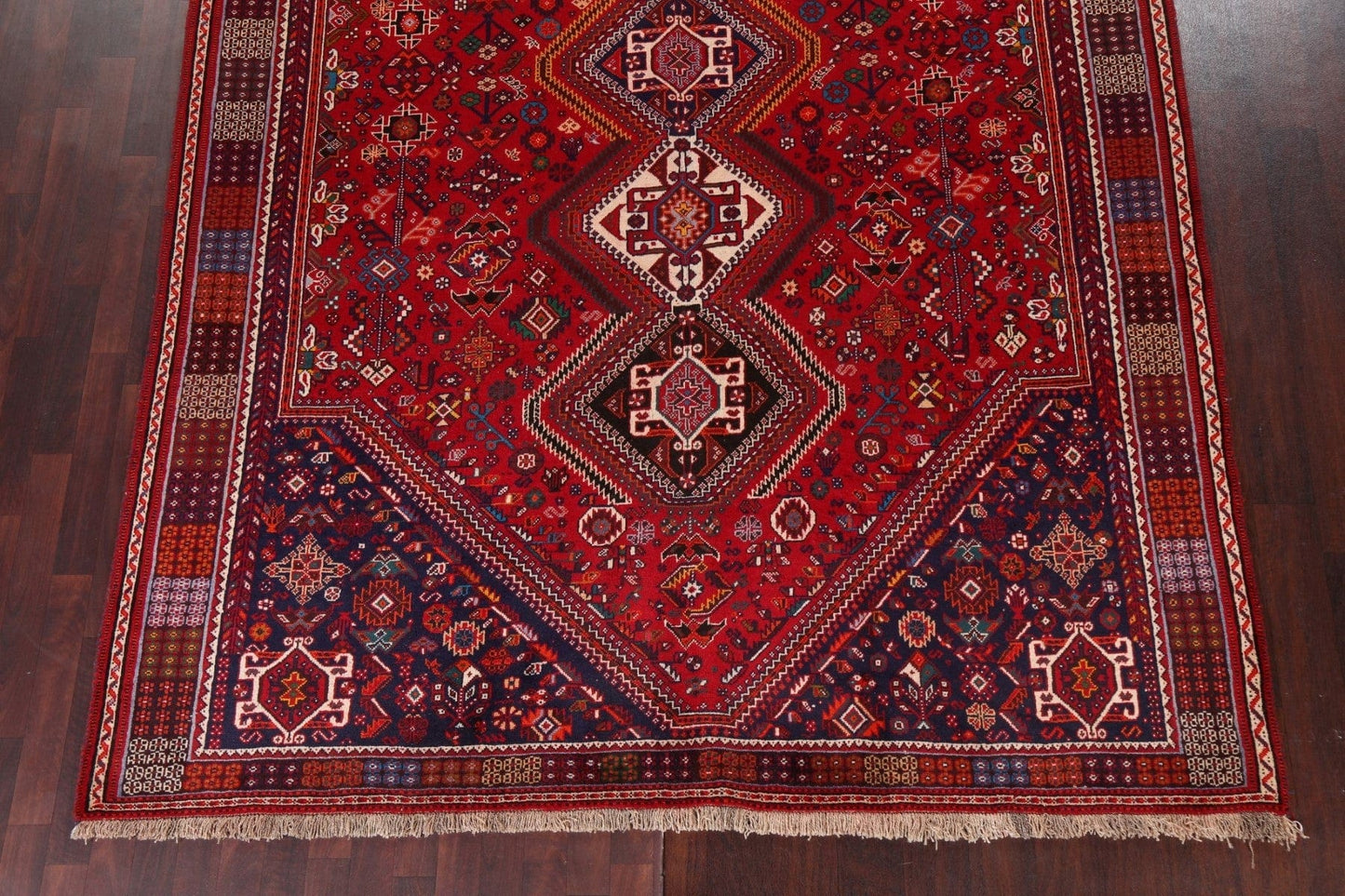 Tribal Geometric Shiraz Kashkoli Persian Area Rug 8x11