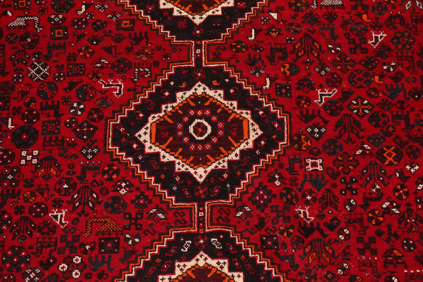 Vintage Tribal Shiraz Persian Area Rug 7x10