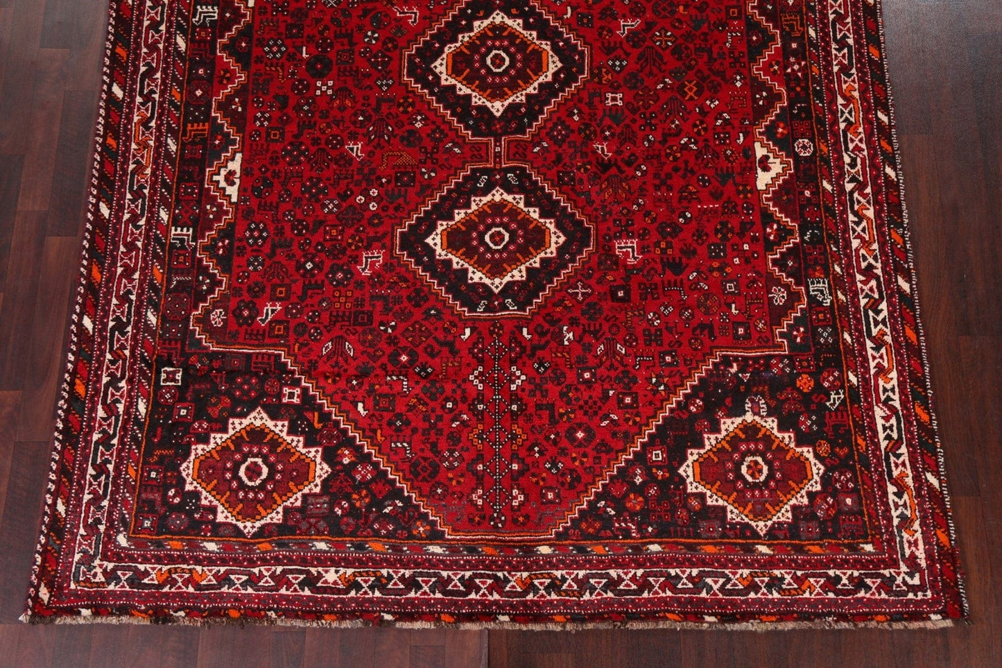 Vintage Tribal Shiraz Persian Area Rug 7x10