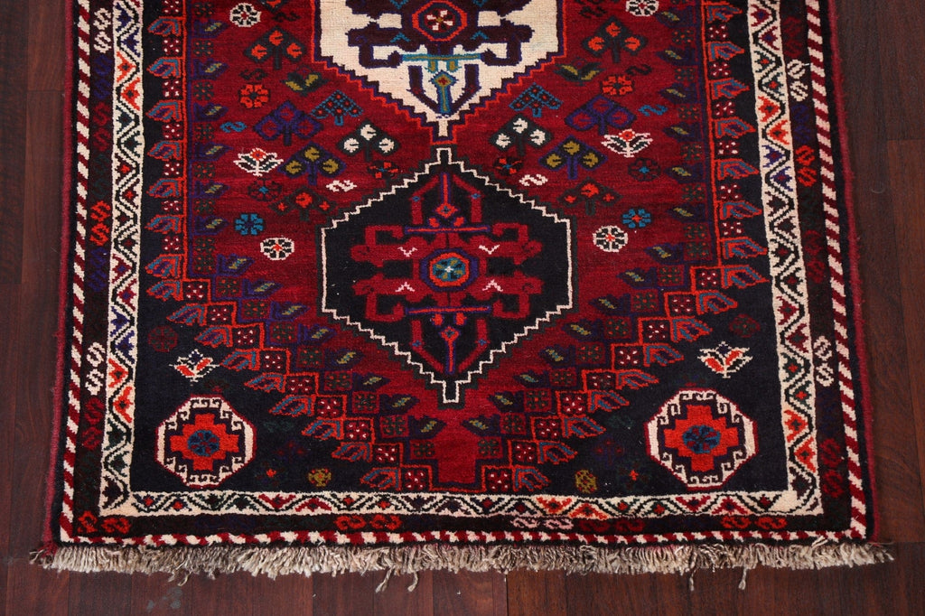 Handmade Wool Shiraz Persian Area Rug 4x5