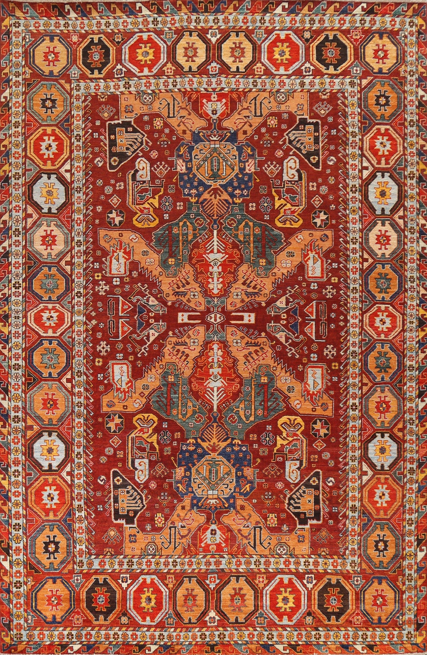 Vegetable Dye Red Ziegler Oriental Area Rug 9x12