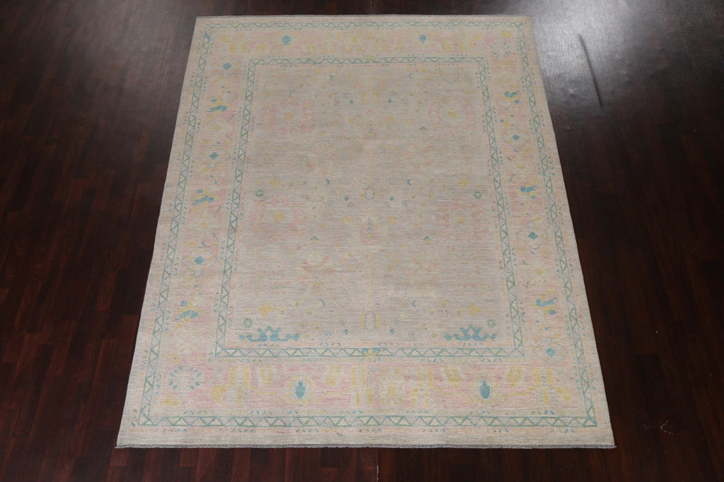 Vegetable Dye Muted Oushak Turkish Area Rug 8x10