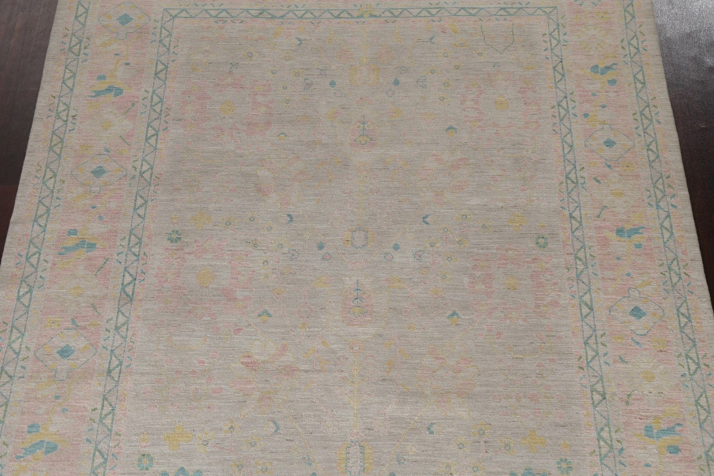 Vegetable Dye Muted Oushak Turkish Area Rug 8x10