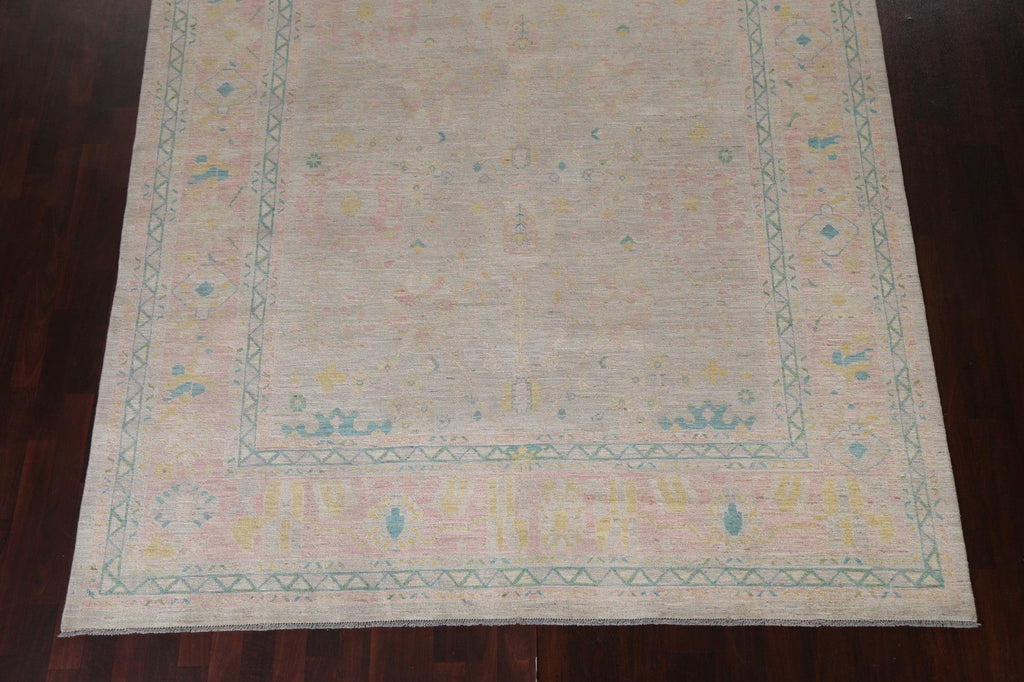 Vegetable Dye Muted Oushak Turkish Area Rug 8x10